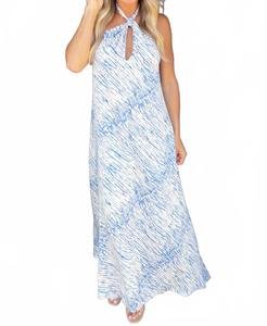 Сахара макси платье в синем ELAN