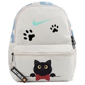Nike Тканевый рюкзак обычный женский серый белый, Cute Kitten