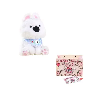 AIQINGCAOZHILIAN(WANJU) Плюшевая кукла Love Of Wormwood White West Highland Puppy высотой 30 см