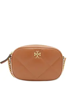 Мини-сумка с цепочным ремешком и стеганым узором Tory Burch, коричневый