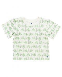 Розовая футболка с курицей из органического материала Pink Chicken, зеленый