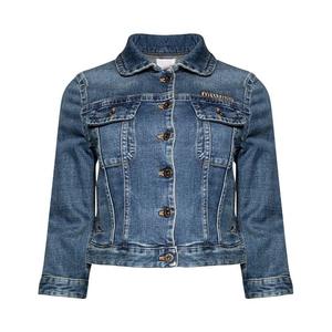 Куртка Miu Miu Cropped Stretch Denim Jacket Navy, синий