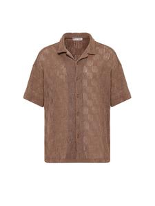 Рубашка на пуговицах классического кроя Dandalo Erik, коричневый