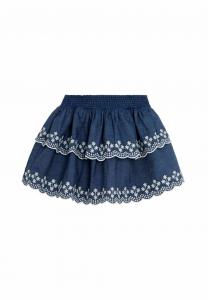 Юбка-колокол Gonna a pieghe JoJo Maman Bébé, синий