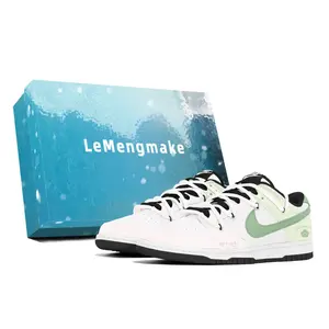 Nike Кроссовки для скейтбординга Dunk Lemon Joy, устойчивые к истиранию, низкие, унисекс, розово-зеленые