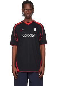 Vetements Черно-Красная футбольная майка с буквами алфавита