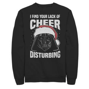 Мужской флисовый пуловер с рисунком Darth Vader Santa Lack Of Cheer Star Wars
