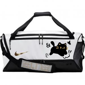 Nike Тканевая дорожная сумка унисекс переливающаяся черно-белая, Kitten Butterfly