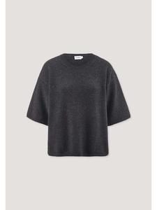 Вязаный свитер свободного кроя антрацитового цвета Hessnatur