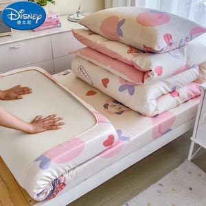 Disney Комплект постельного белья 3 предмета, 135 см, простыня на резинке, пододеяльник 160x210 см, 100% хлопок, белый peach princess