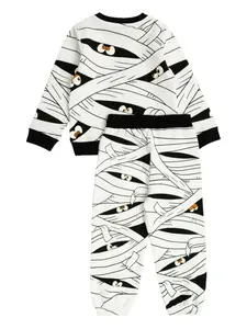 Спортивный костюм с принтом в рубчик по всей поверхности Stella McCartney Kids, белый