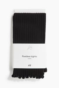 Ребристые колготки H&M, черный
