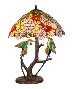 Настольная лампа с колибри Dale Tiffany, multi