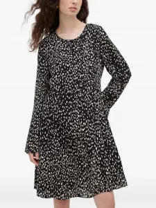 Платье мини с длинными рукавами и принтом Marc O'Polo, черный