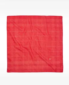 Платок 100% хлопковый квадратный в клетку Parfois, красный
