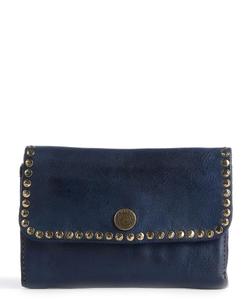 Кошелек из мелкозернистой яловой кожи. Campomaggi, синий