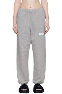 Mm6 Maison Margiela Серые спортивные штаны из неворсистого хлопка