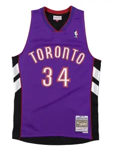 Топ Toronto Raptors 2001-02 Hakeem Olajuwon Swingman из коллаборации с NBA Mitchell & Ness, фиолетовый