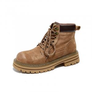 PLO CART Женские ботинки Martin желто-коричнево-розовые, цвет Brown