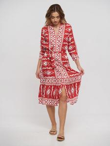 Платье до колена BLE, красный