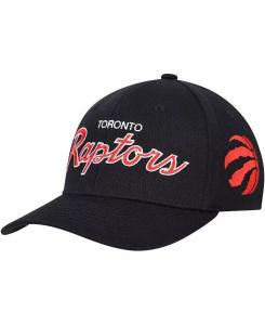 Мужская черная эластичная бейсболка Toronto Raptors MVP Team Script 2.0 Mitchell & Ness, черный