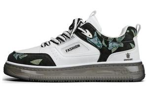 Кеды мужские, обувь для скейтбординга низкая Bage, белый/зеленый