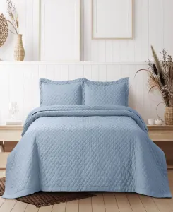 Комплекты больших стеганых одеял из микрофибры Brisbane Tribeca Living, светло-пастельно-голубой