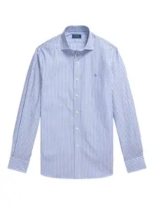 Полосатая рубашка с длинными рукавами Polo Ralph Lauren, синий
