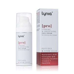 Укрепляющий и разглаживающий крем для лица с пептидами и стволовыми клетками, 50 мл Lynia Pro