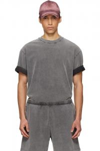 Acne Studios Серая футболка с круглым вырезом