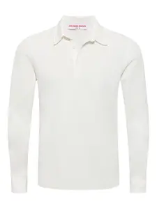 Длиннорукавная поло с Гарфилдом Orlebar Brown, белый