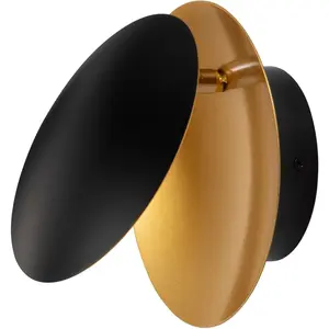 Настенный светильник LED SHELL LED-модуль 1 шт. теплый белый Nova Luce, черный