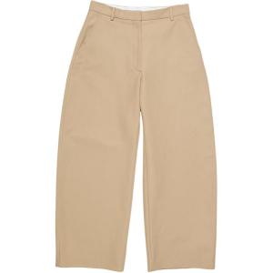 Хлопковые брюки палаццо Acne Studios, темный хаки