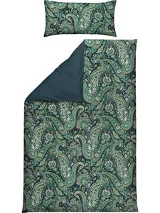 Сатиновое постельное белье зеленого цвета REDBEST, 155x220 см (40x80 см)