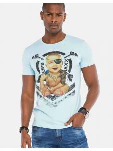 Футболка Cipo & Baxx T-Shirts, светло-синий