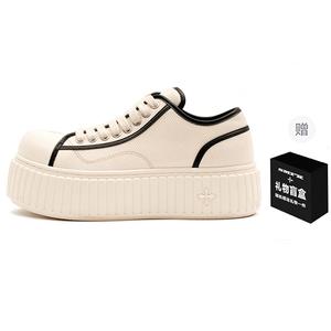 Женские низкие кеды для скейтбординга бело-черные SMFK, бело-черные (Подарок)