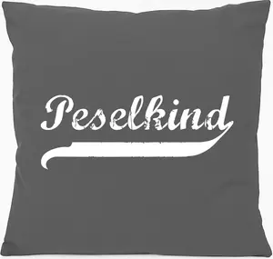 Подушка для дивана, типография Hellweg, винтажный подарок, 40x40 см, с наполнителем, стальной серый хлопок, сувенир, Peselkind Hellweg Druckerei