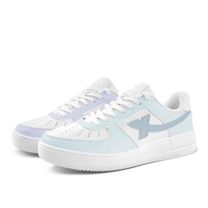 XTEP Кроссовки Air Force One с низким верхом, противоскользящие, износостойкие, унисекс, синие, фиолетовые, непарные