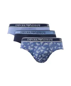 Синие трусы, стильное нижнее белье Emporio Armani, синий