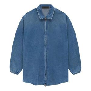Рубашка ss24 denim overshirt 'medium wash' Fear Of God Essentials, синий