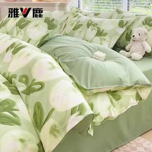 Yalu Пододеяльник 150х200 см из хлопка, цвет Lihua Green, не линяет и не скатывается