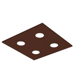 Потолочный светильник Lumicom River Square 4X, 40x4x40 см, коричневый