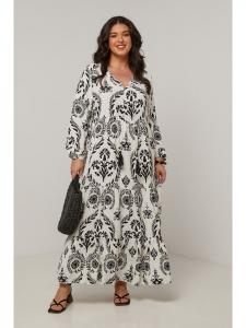 Длинное платье Curvy Lady, кремовый