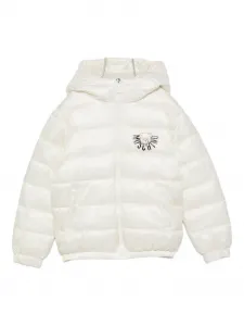 Утепленная куртка с логотипом Moschino Kids, белый