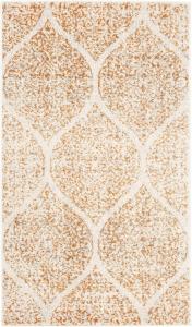 Ковер SAFAVIEH, 69 x 122 см, Madison Collection, Cream & Orange, Glam Ogee Trellis Distressed Design, не линяет, прост в уходе, идеален для помещений с высокой проходимостью: прихожая, гостиная, спальня (MAD604H)