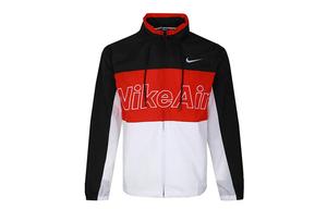 Куртка мужская красная черная/белая с прошивкой Nike, черно-белый