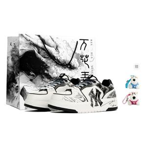 MLB Кроссовки Chunky Liner Wan Hua Nong, Mo, износостойкие, низкие, для скейтбординга, унисекс, черно-белые