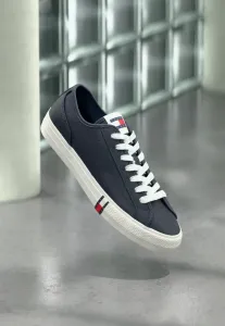 Архивные кожаные кроссовки с полосками в виде флага Tommy Jeans, Dark Night Navy