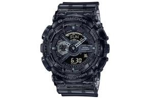 Касио GA-110SKE-8ADR Мужские часы с жидкокристаллическим/аналоговым двойным дисплеем 55 мм черные