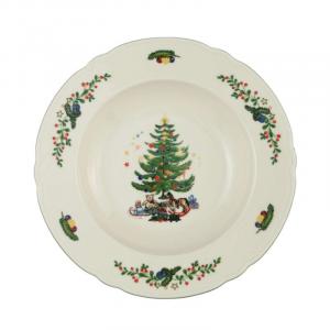Тарелка суповая Рождественская Мари-Луиза 23 см Seltmann Weiden, красочный